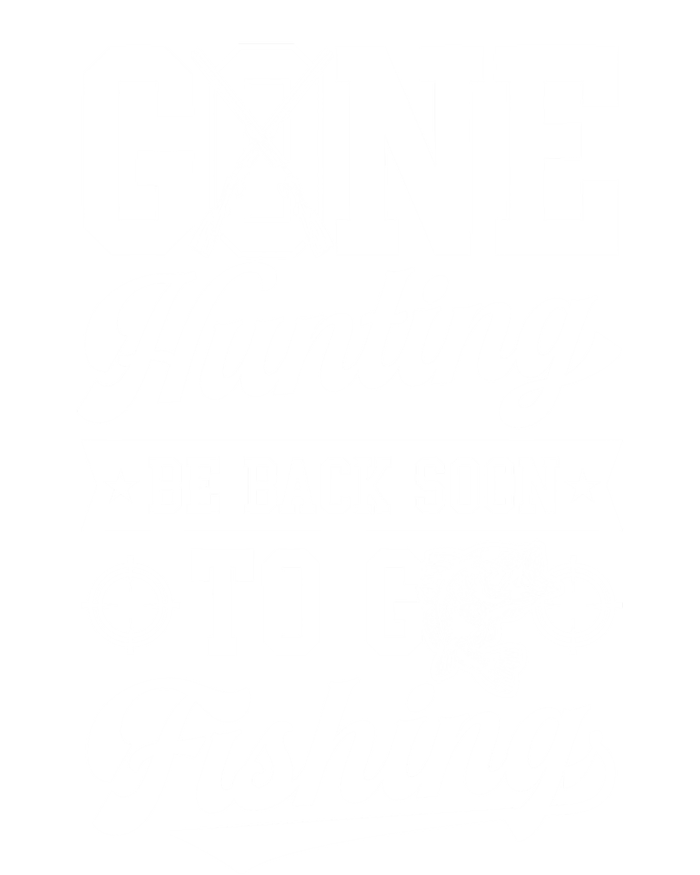 Gone Hunting Be Back Soon To Go Fishing Bass Essential Idea Gift Short Acrylic Beanie