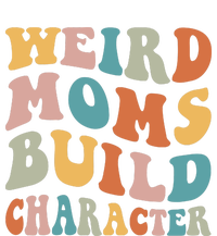 Funny Weird Moms Build Character Overstimulated Mom Groovy Zip Tote Bag