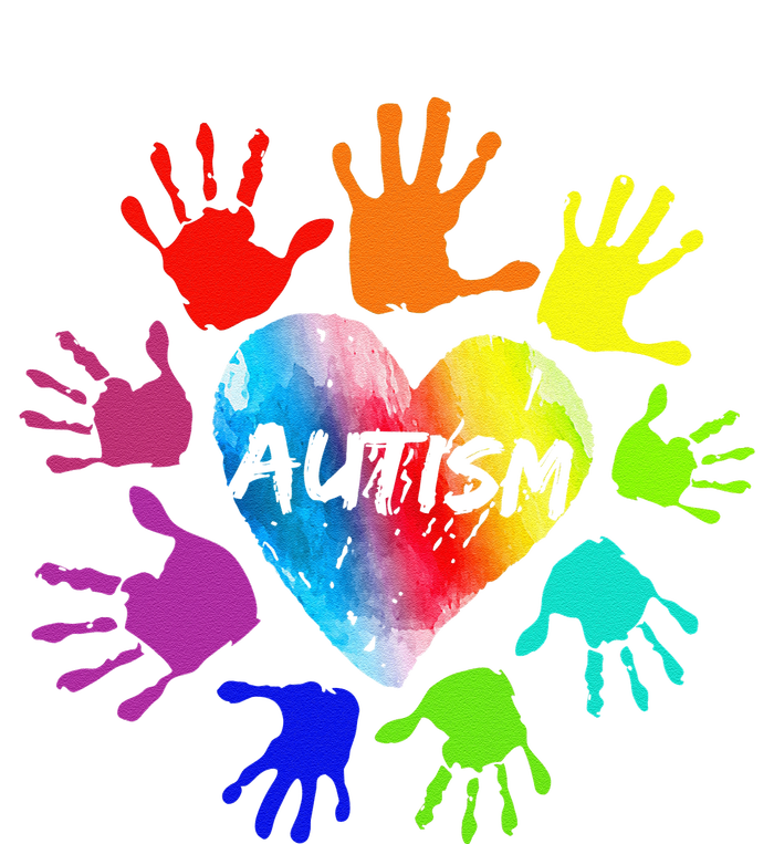 Colorful Heart Hands Autism Awareness Magnet