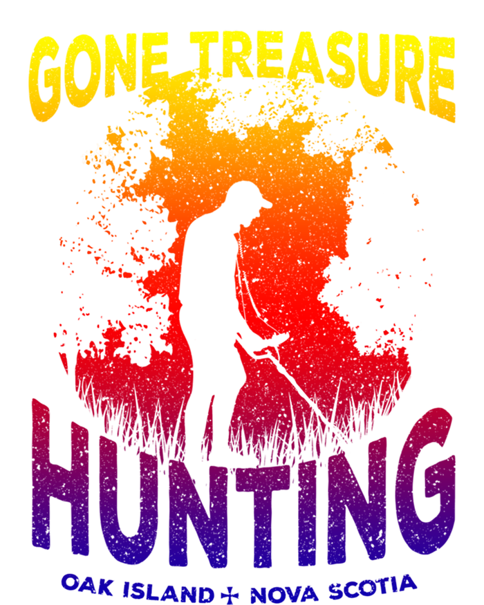 Gone Treasure Hunting Oak Island Funny Retro Metal Detector Cool Gift Bumper Sticker