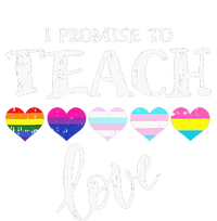 I Promise To Teach Love LGBT Q Pride Proud Ally Teacher Drawstring Bag