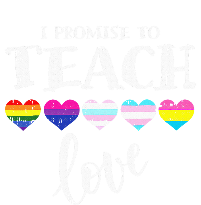 I Promise To Teach Love LGBT Q Pride Proud Ally Teacher Drawstring Bag