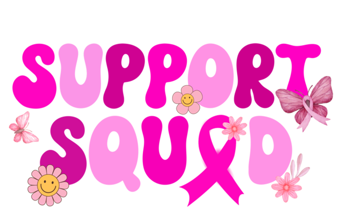 Groovy Pink Warrior Breast Cancer Awareness Support Squad Gift Kids T-Shirt