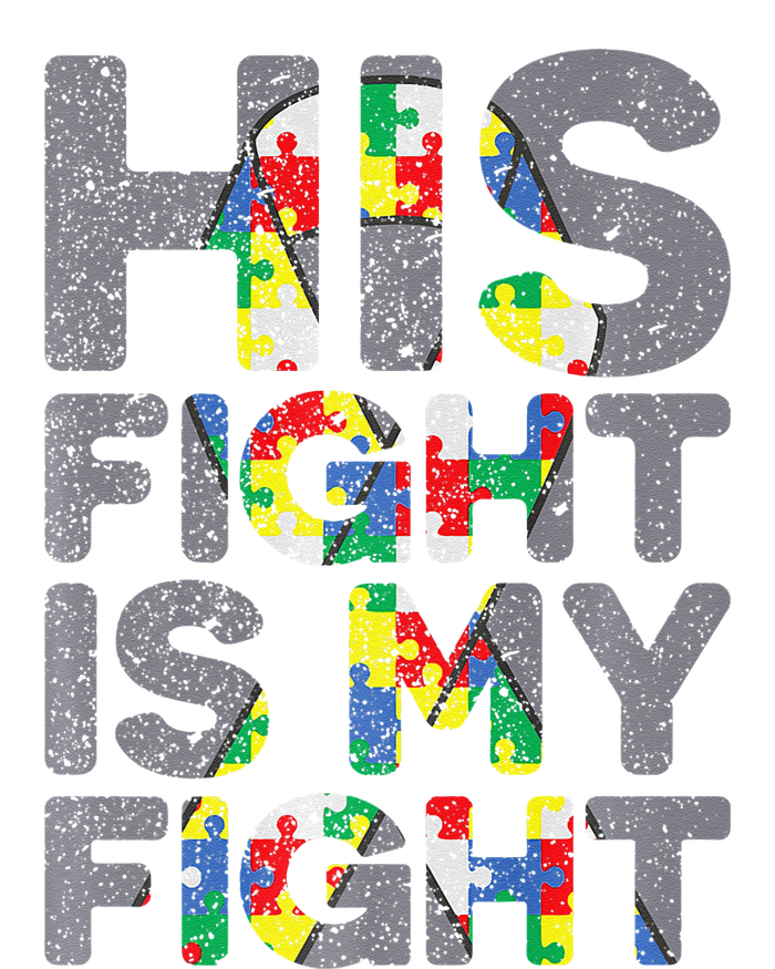 His Fight Is My Fight Autism Awareness Softstyle Adult Sport Polo