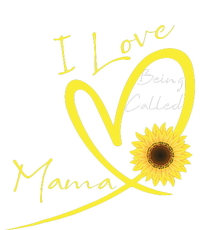 I Love Being Called Mama Sunflower Heart Womens Funnel Neck Pullover Hood