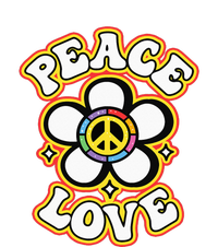 PEACE SIGN LOVE 60s 70s Tie Dye Hippie Costume T-Shirt