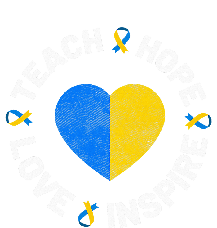 World Down Syndrome Day Ribbon Teach Hope Love T21 T-Shirt