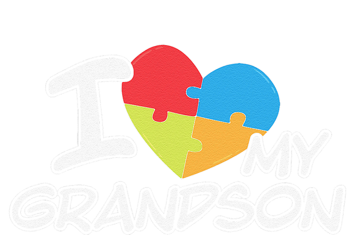 I Love My Autistic Grandson Autism Awareness Month T-Shirt