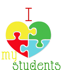 I Love My Students Autism Awareness Puzzle Teacher Gift Cooling Performance Crew T-Shirt