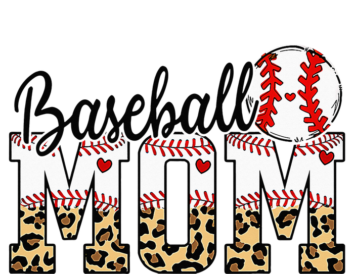 Softball Baseball Mom Leopard Tee Mother's Day T-Shirt