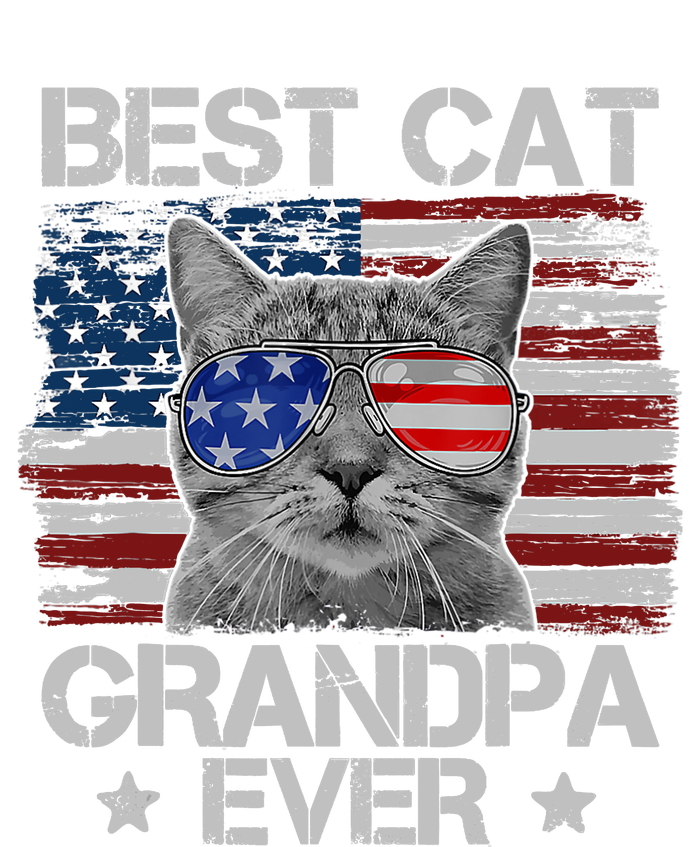 Best Cat Grandpa Ever American Flag Patriotic 4th Of July USA-Made Doggie Bandana