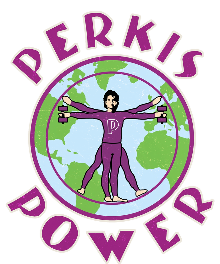 Funny Perkis Power Fitness Logo T-Shirt