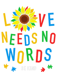 Love Needs No Words Autism Awareness Sunflower Kindness Magnet