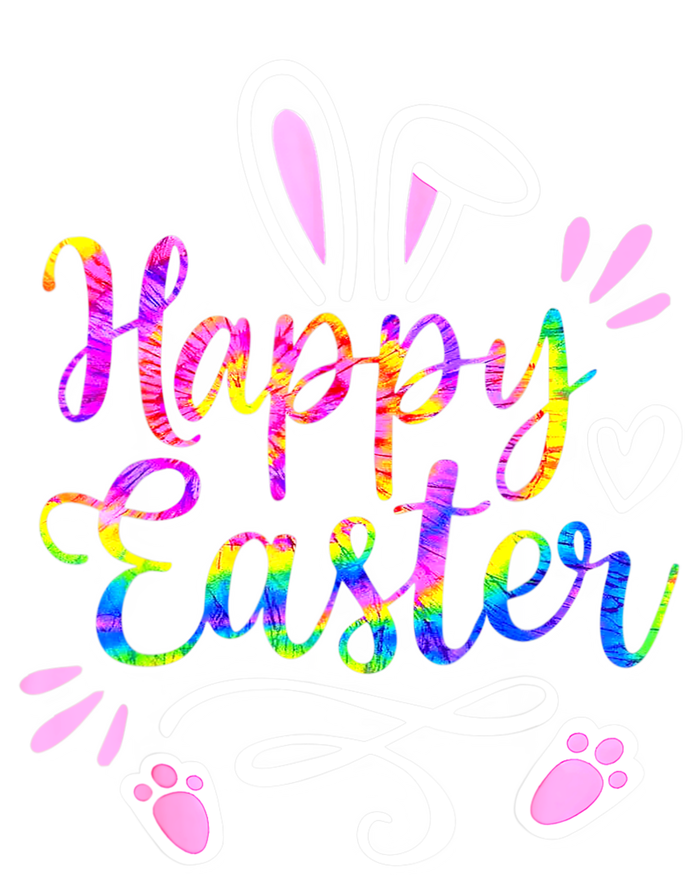 Happy Easter Bunny Rabbit Face Tie Dye Easter Day Women G.irl T-Shirt