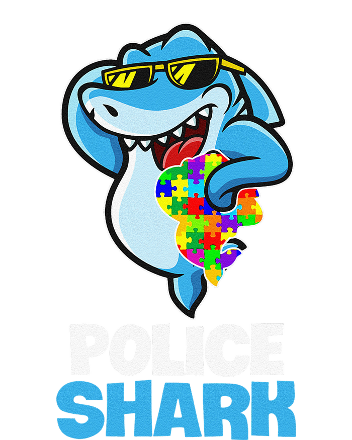 Police Shark Autism Awareness Gift Cooling Performance Crew T-Shirt