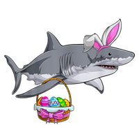 Funny Shark Egg Hunt Happy Easter Day Basket Cute Bunny Ears Daily Commute Backpack