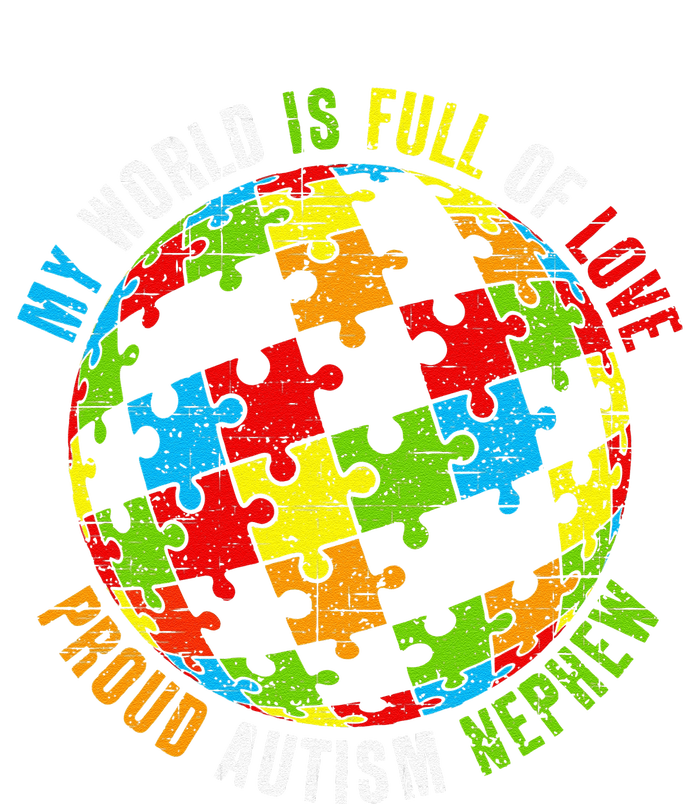 Proud Autism Nephew Puzzle World Awareness Button