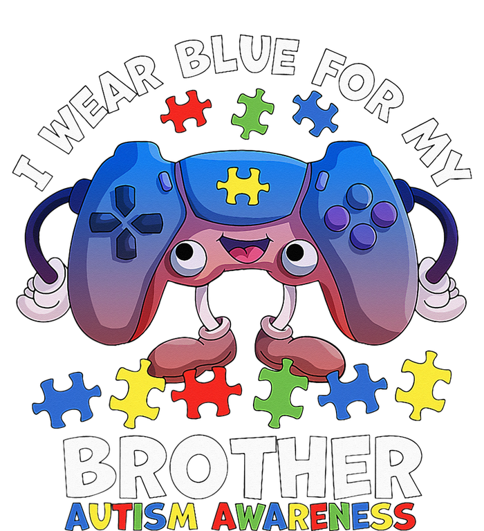 I Wear Blue For My Brother Autism Awareness Video Game T-Shirt