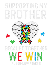 Supporting My Brother Together We Win Autism Aware Puzzle T-Shirt