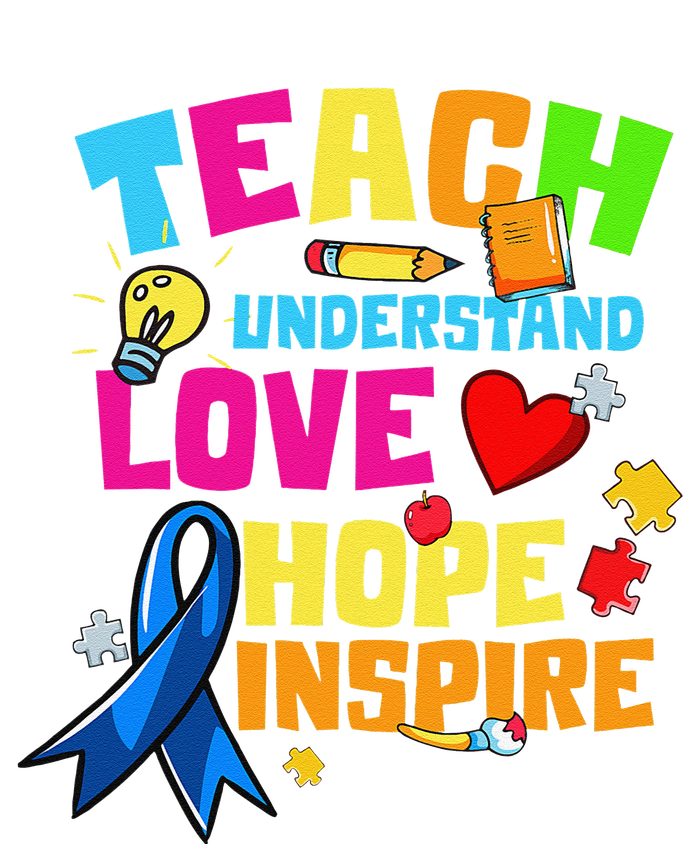 Teach Understand Love Inspire Autism Awareness For Teachers Cooling Performance Crew T-Shirt