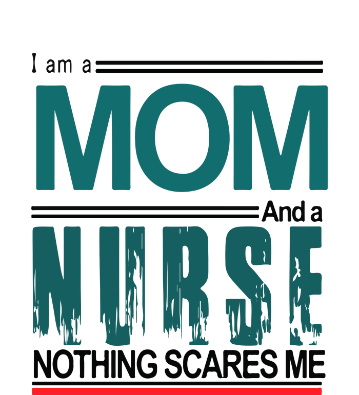 Mother's Day I Am A Mom And A Nurse Nothing Scares Me Gift Large Microfiber Waffle Golf Towel