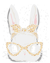 Bunny Face Leopard Glasses Headband Happy Easter Day Women's T-Shirt