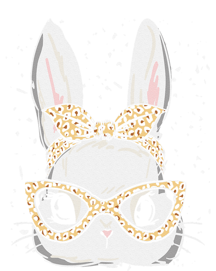 Bunny Face Leopard Glasses Headband Happy Easter Day Women's T-Shirt