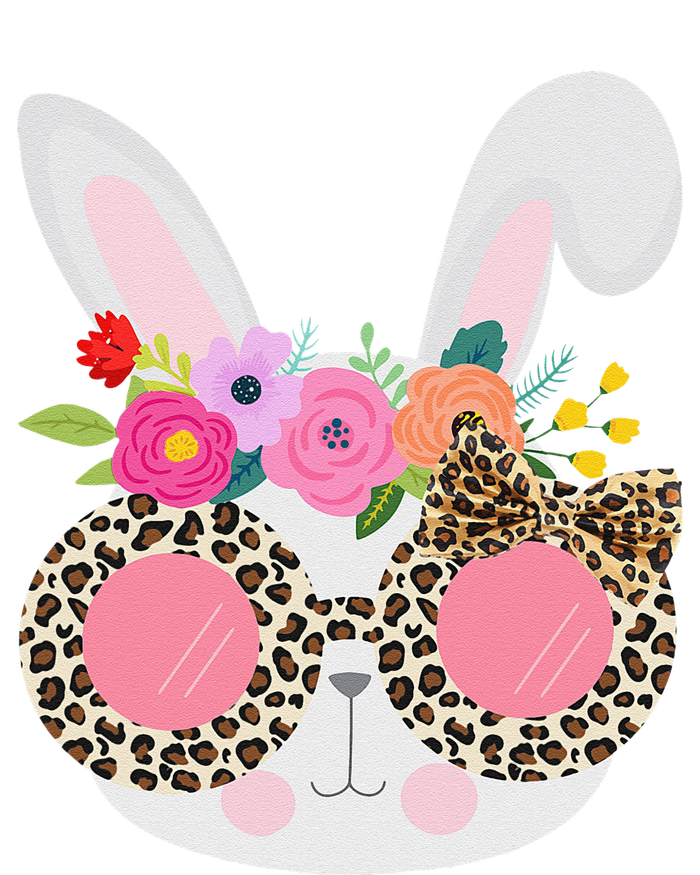 Bunny Face Leopart Print Easter Basket Stuffer Forn Short Acrylic Beanie