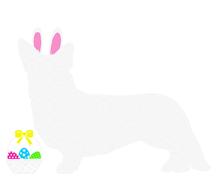 Cardigan Welsh Corgi Easter Bunny Dog Silhouette Women's Tri-Blend 3/4-Sleeve Raglan Shirt