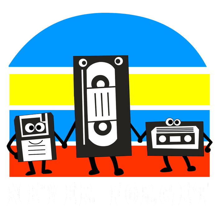 Never Forget Vhs Tapes Ladies Long Sleeve Shirt