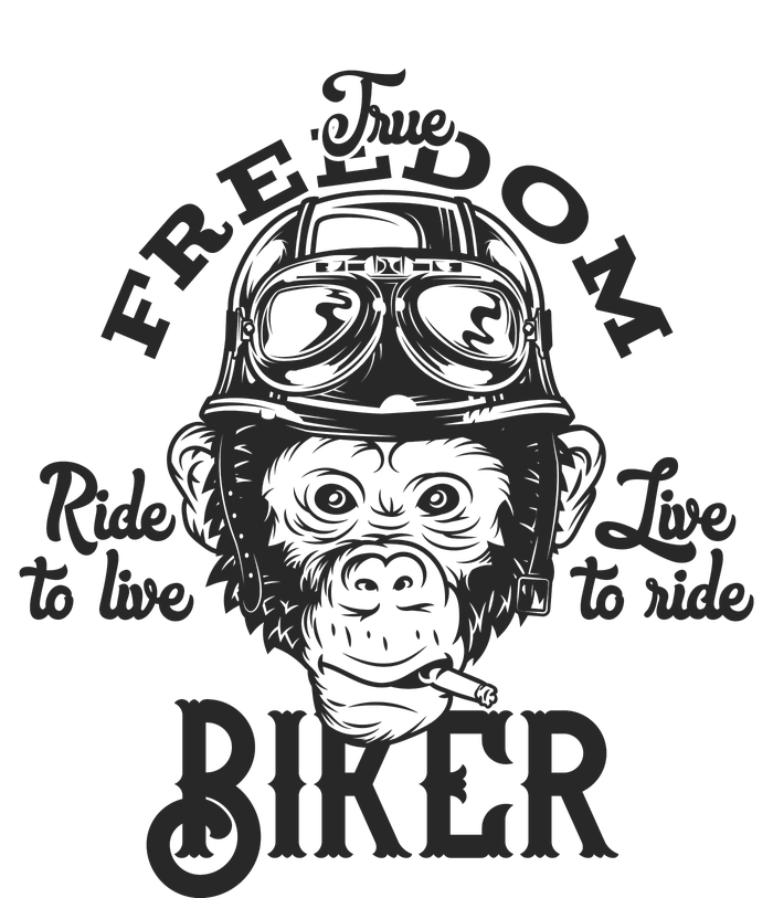 True Freedom Ride To Live Live To Ride Biker T-Shirt