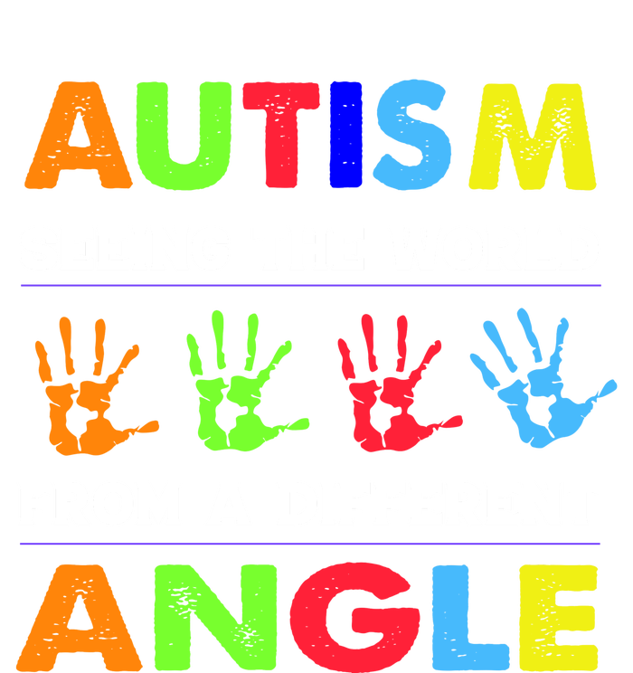 Autism Hand Prints Seeing The World From A Different Angle Kids Long Sleeve Shirt