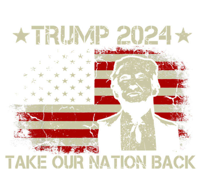 Take Our Nation Back Trump 2024 Election Pro Trump US Flag Ceramic Star Ornament