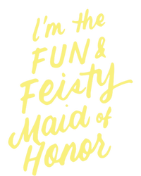 I'm The Fun And Feisty Maid Of Honor Bachelorette Party Moh Funny Gift Women's Long Sleeve Flannel Pajama Set 