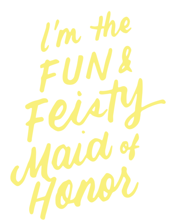 I'm The Fun And Feisty Maid Of Honor Bachelorette Party Moh Funny Gift Women's Long Sleeve Flannel Pajama Set 