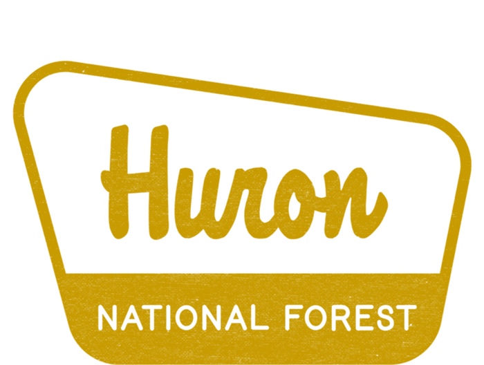 Huron National Forest Vintage Inspired Sign Graphic Gift Women's Tri-Blend 3/4-Sleeve Raglan Shirt