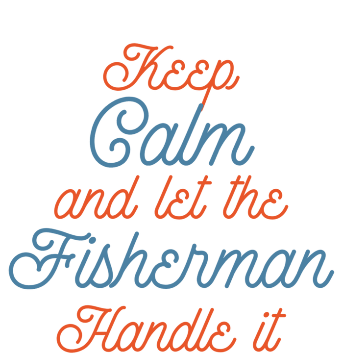 Keep Calm Let Fisher Handle It Labour Day Fishing Meaningful Gift Pom Pom 12in Knit Beanie