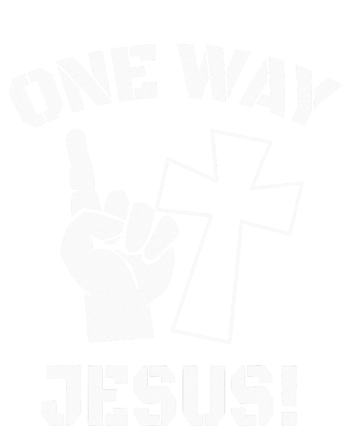 One Way Jesus People Christian Revolution Finger Up Retro High Crown Mesh Back Trucker Hat