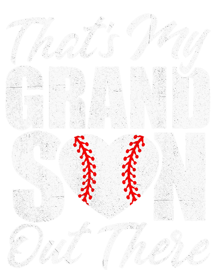 That's My Grandson Out There Baseball Grandma Womens Cotton Relaxed Long Sleeve T-Shirt