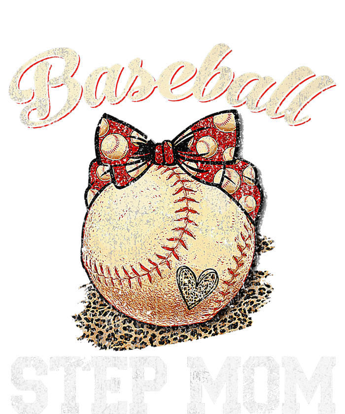 Mother's Day Baseball Step Mom Leopard Softball Gifts T-Shirt