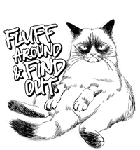 Funny Fluff Around And Find Out, Grumpy Kitty, Sarcastic Cat Softstyle Adult Sport Polo