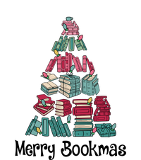 Merry Bookmas Christmas Tree Book Reading Books Gift T-Shirt