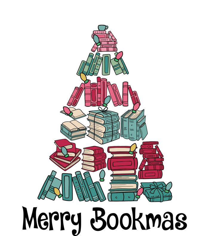 Merry Bookmas Christmas Tree Book Reading Books Gift T-Shirt