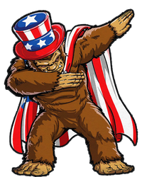 Dabbing Bigfoot 4th of July Sasquatch  USA Flag V-Neck T-Shirt