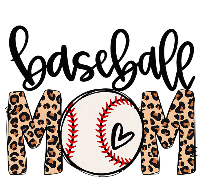 Softball Baseball Mom Leopard Tee Mother's Day T-Shirt