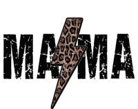 Mama Lightning Bolt Leopard Cheetah Print Mother's Day Ladies Long Sleeve Shirt