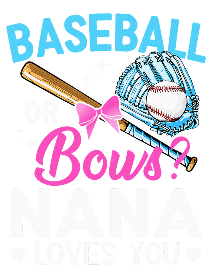 Baseball Or Bows Nana Loves You Gender Reveal Grandma Baby Long Sleeve Bodysuit