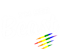 Lgbt Pride Rainbow Couples For Lesbians I'm Her Beast Beauty Gift Women's Long Sleeve Flannel Pajama Set 