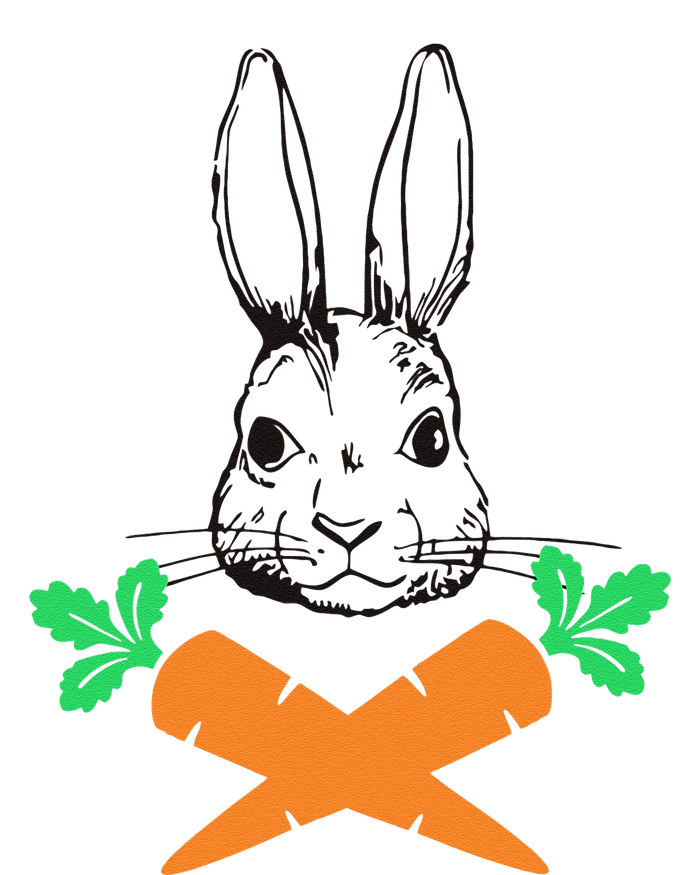 Easter Bunny With Carrot Cross Skull Bones Women T-Shirt