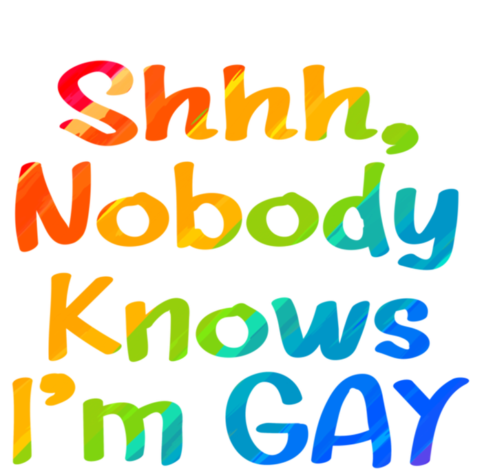 Lgbtq+ Equality Bisexual Lesbian Shh Nobody Knows Im Gay Gift T-Shirt